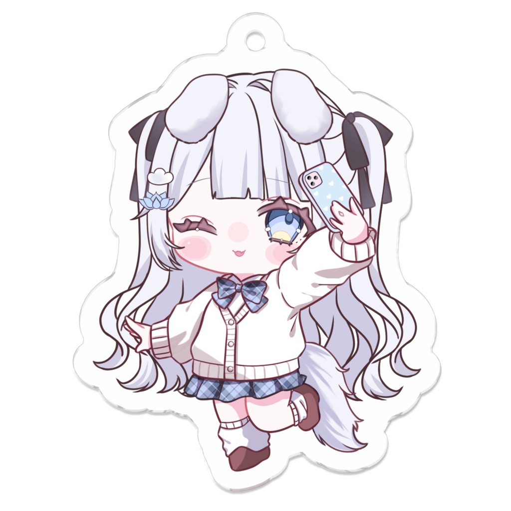 やにみアクキー(制服)50×50(mm)