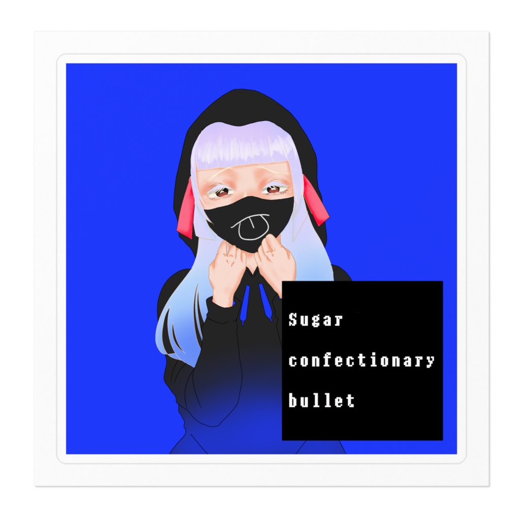 マスク女 ステッカー