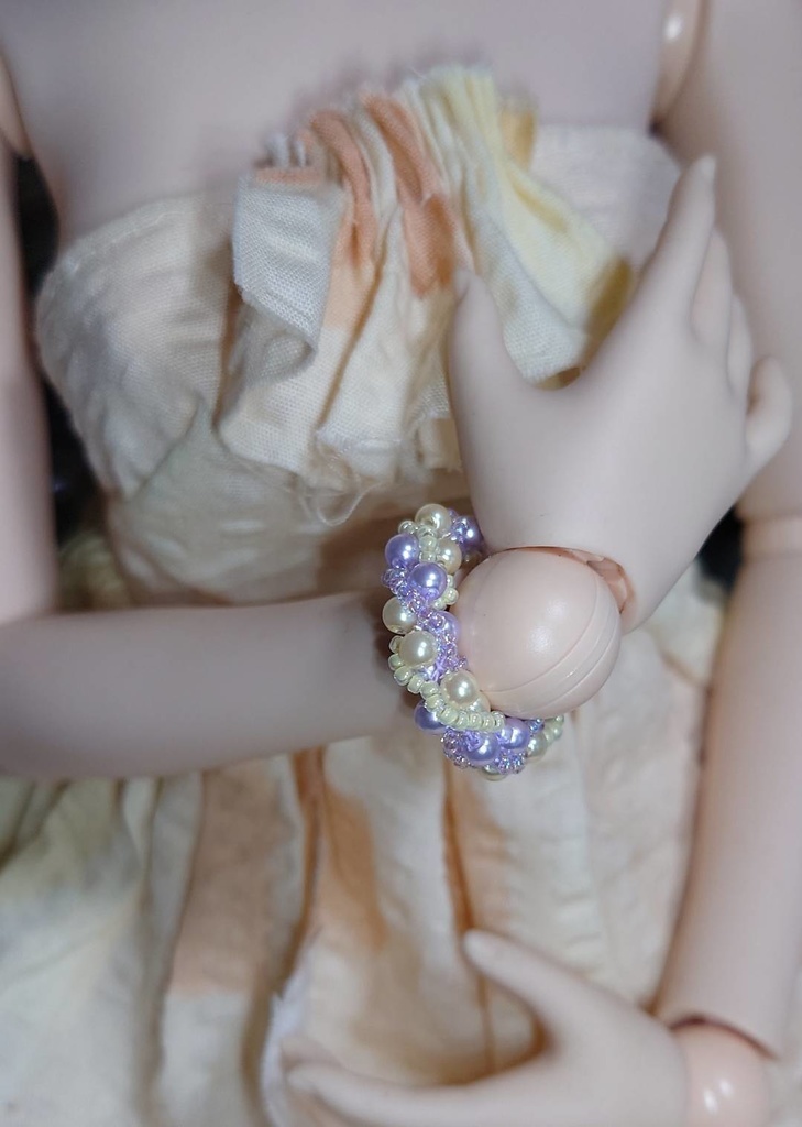 【DD】ゆめかわ色・パールのブレスレット