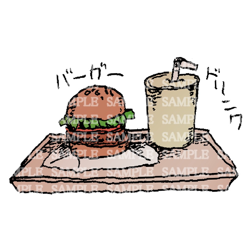 イラスト素材 バーガー