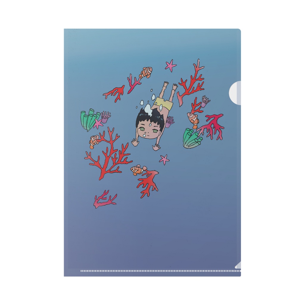 海ヲ想フⅤクリアファイル「舞い、珊瑚」
