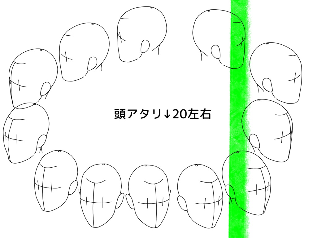 【Procreate】顔アタリスタンプセットver.2