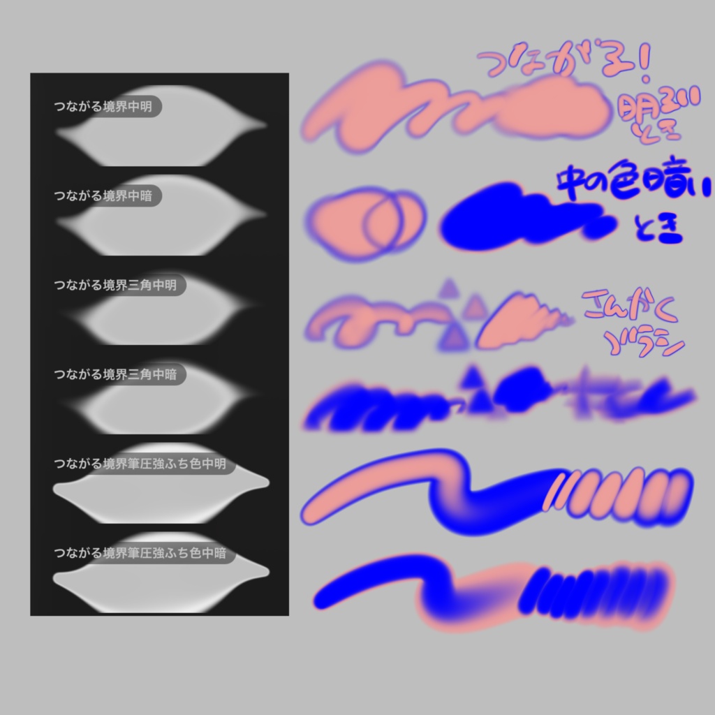 【Procreate】カラー指定ぼけ境界ブラシ