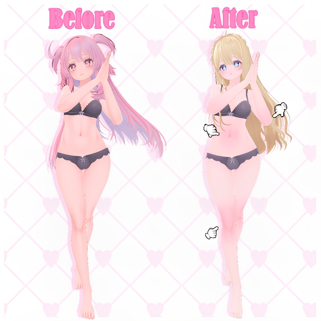 SELESTIA cool tone make up ♡ body make up texture