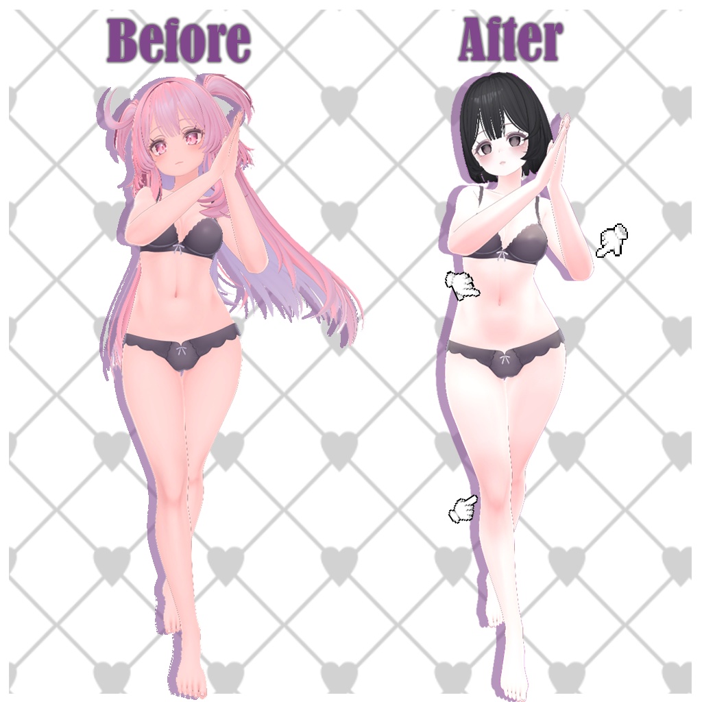 SELESTIA Menhera make up ♡ body make up texture