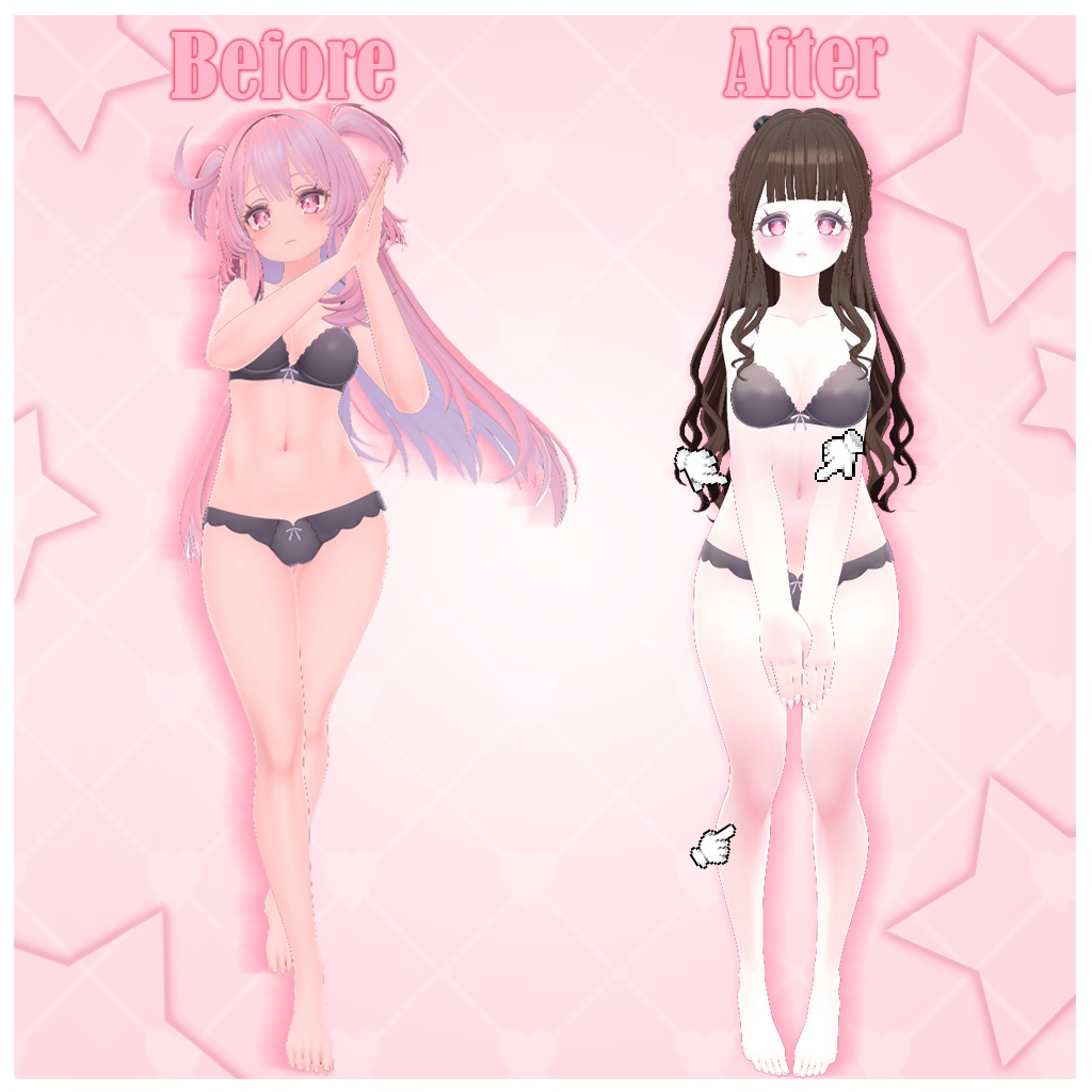 SELESTIA momo make up ♡ body make up texture