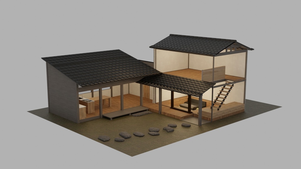 【VRChat】蔵のあるリノベーション古民家 / A Japanese house with a warehouse