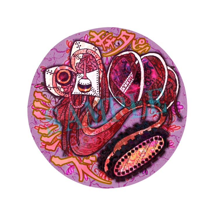 【缶バッチ】メカ動物シリーズ【オリジナル】