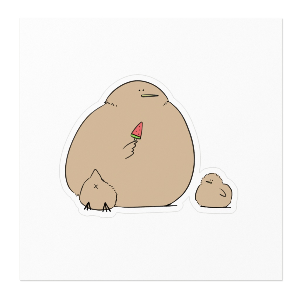 ゆるいキーウィステッカー