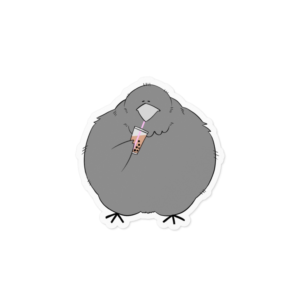 タピオカラスのステッカー