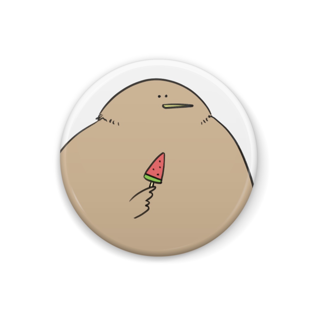 ゆるいキーウィ缶バッジ