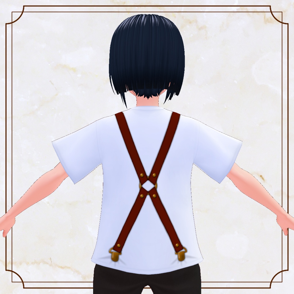 【VRoid】サスペンダー