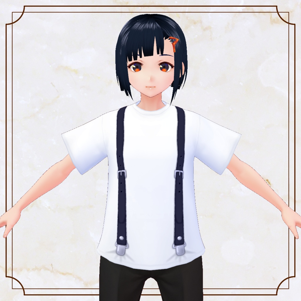 【VRoid】サスペンダー