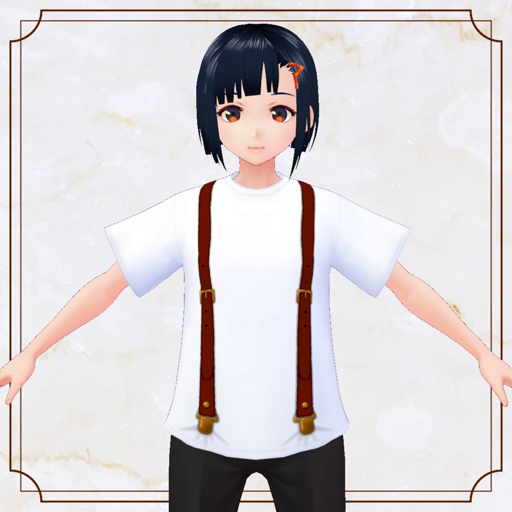 【VRoid】サスペンダー