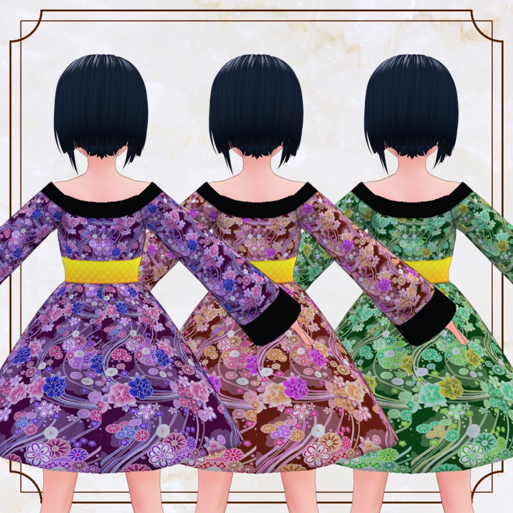 【VRoid】和風ワンピース