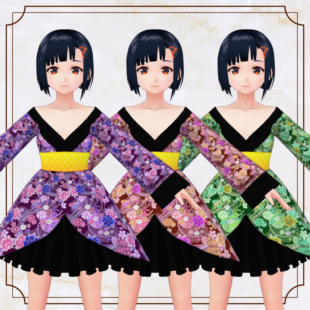 【VRoid】和風ワンピース