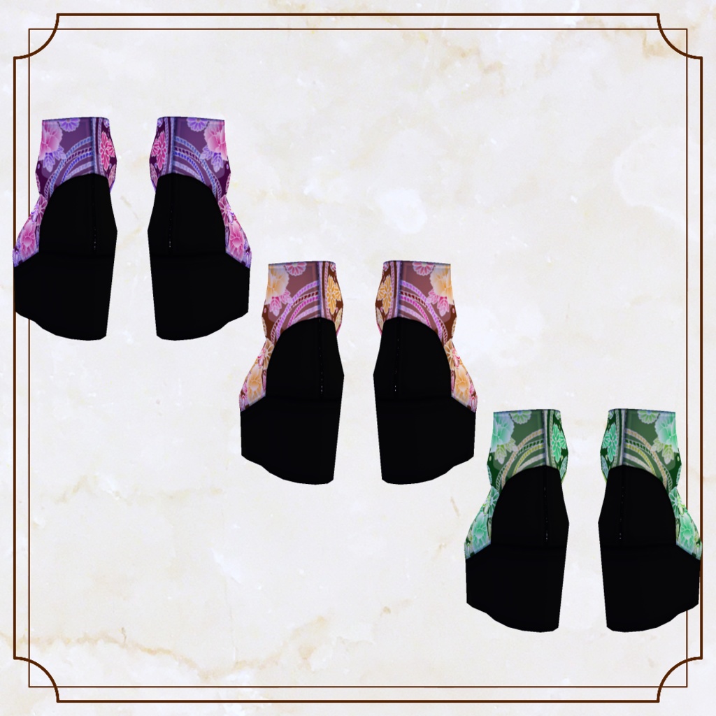 【VRoid】和風ブーツ