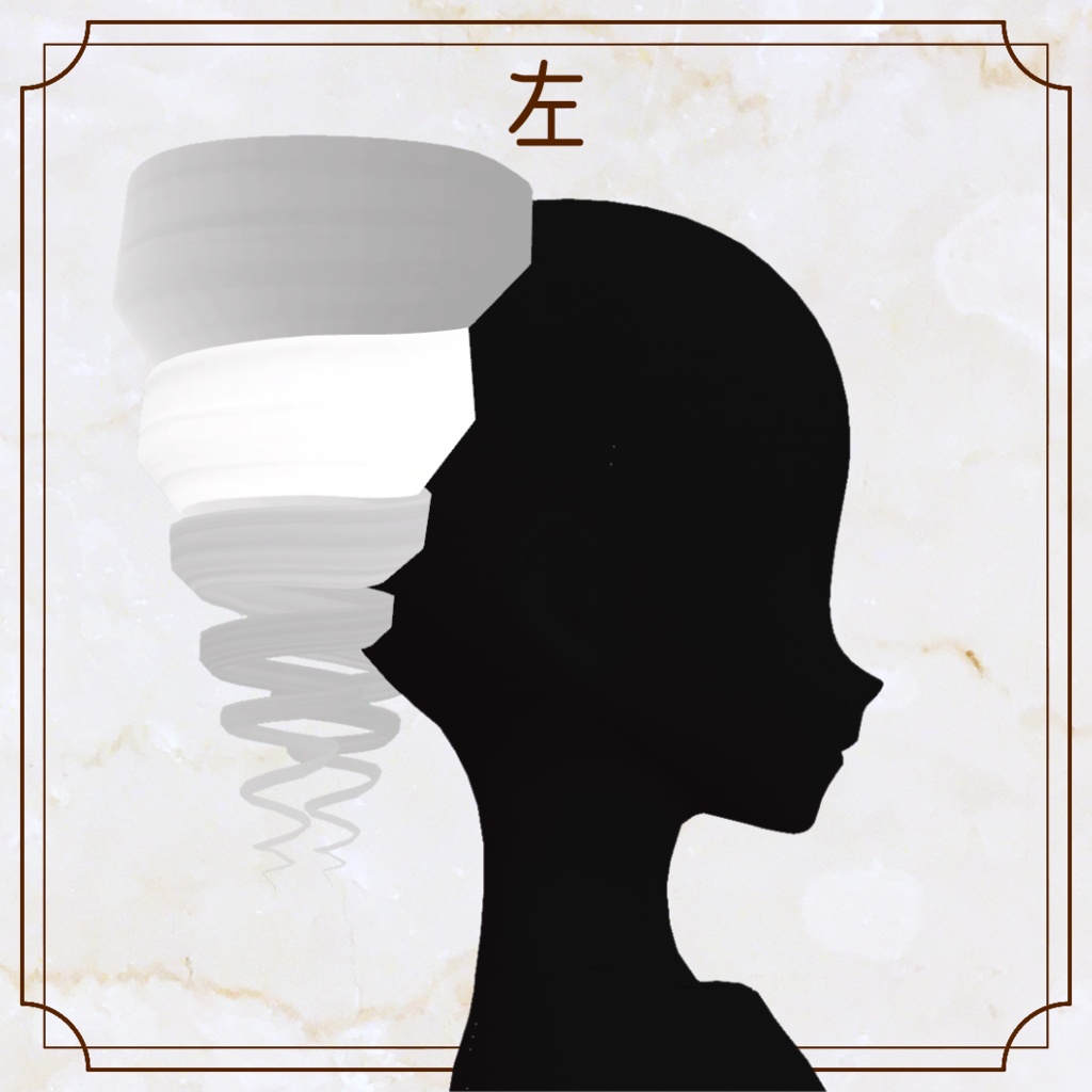 【VRoid正式版ヘアプリセット】ツインドリルつけ髪