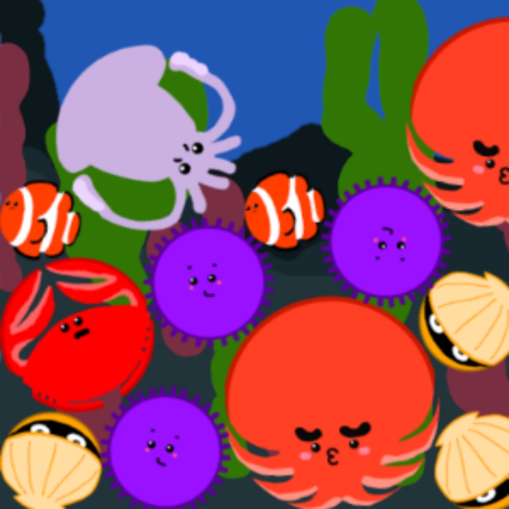 海の生き物缶バッジ