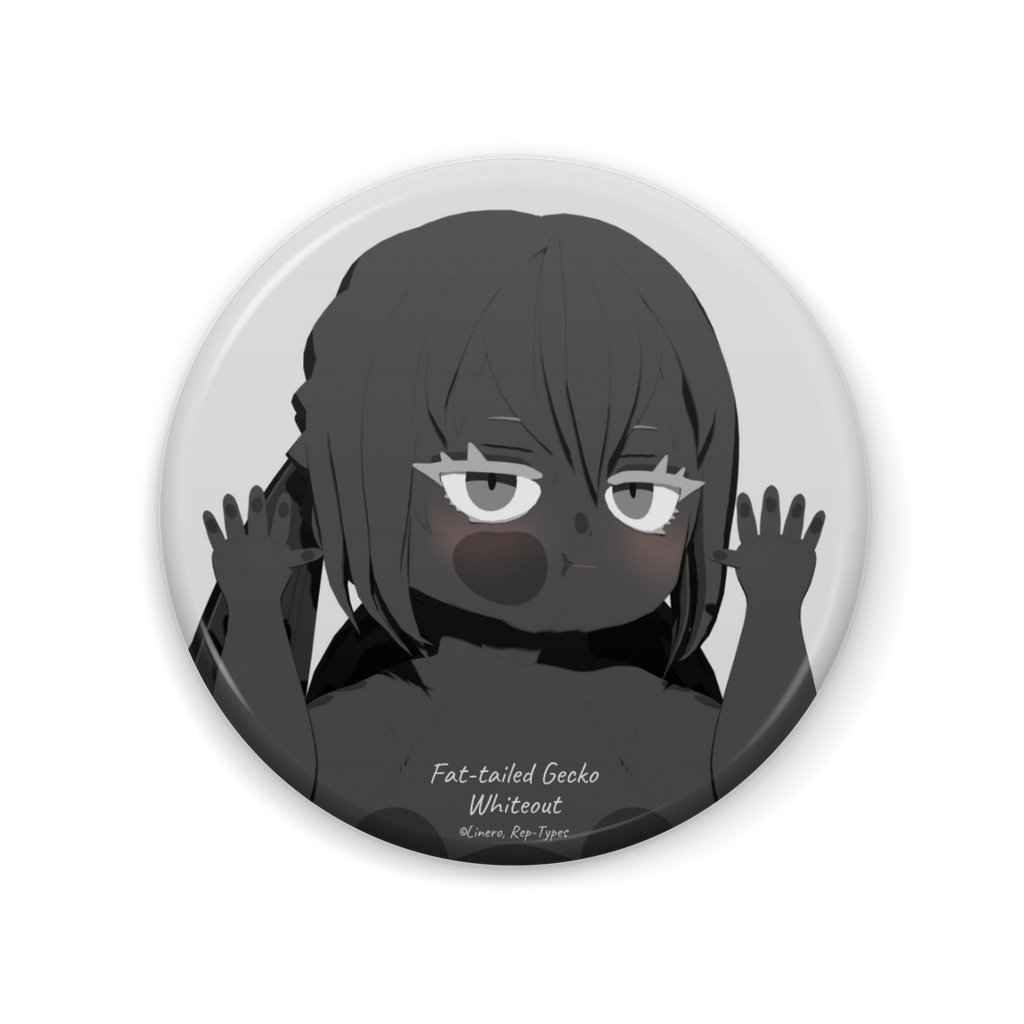 ぺったり缶バッジ（レオパ・ブラックナイト）