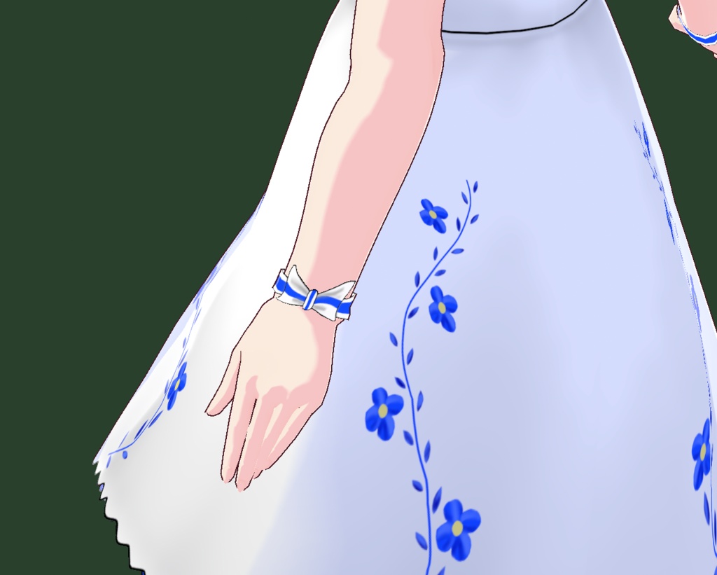 Ball Gown "Belle" for VRChat (VRM/VRoid)