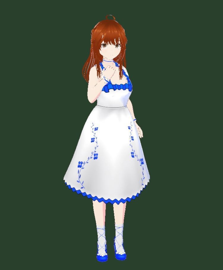 Ball Gown "Belle" for VRChat (VRM/VRoid)