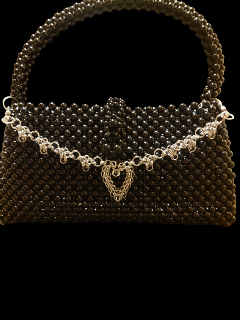 チェインメイルシルバーリボンチェーンバッグチャーム 18