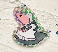 キラキラホロエビちゃんステッカー【メイド】