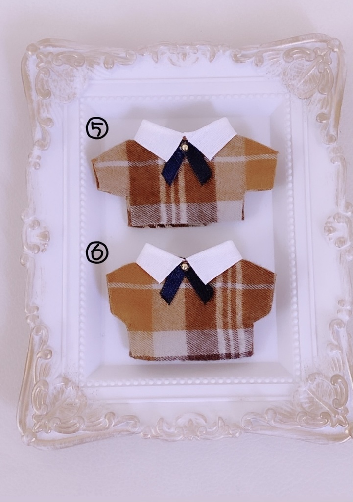 モカチェックトップス