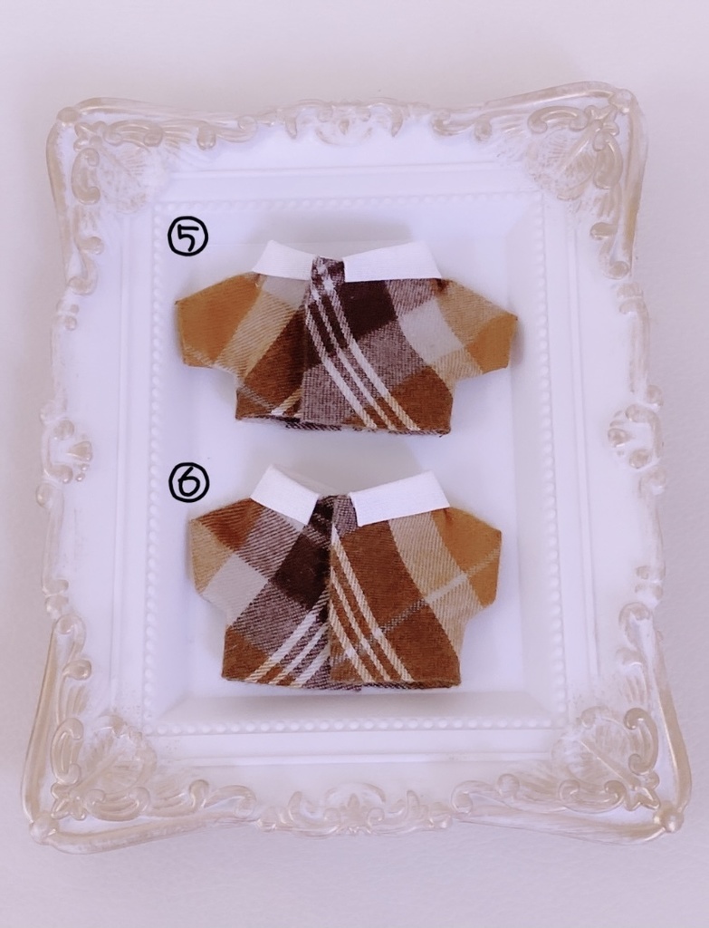 モカチェックトップス