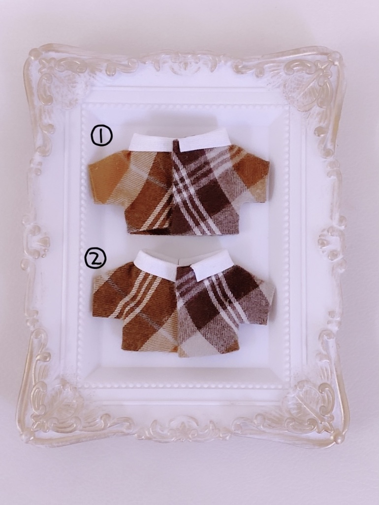 モカチェックトップス