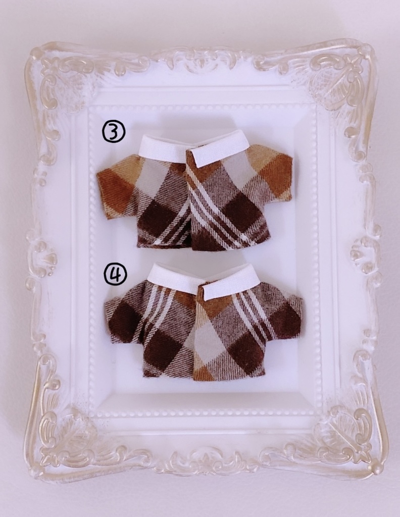 モカチェックトップス