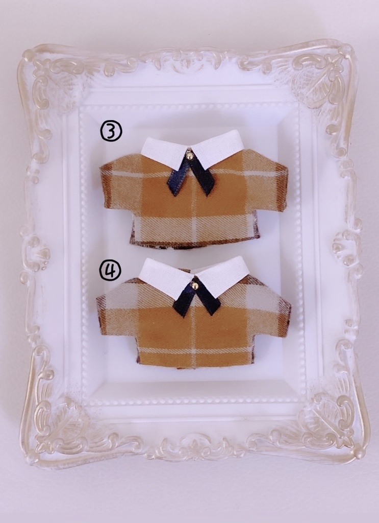 モカチェックトップス