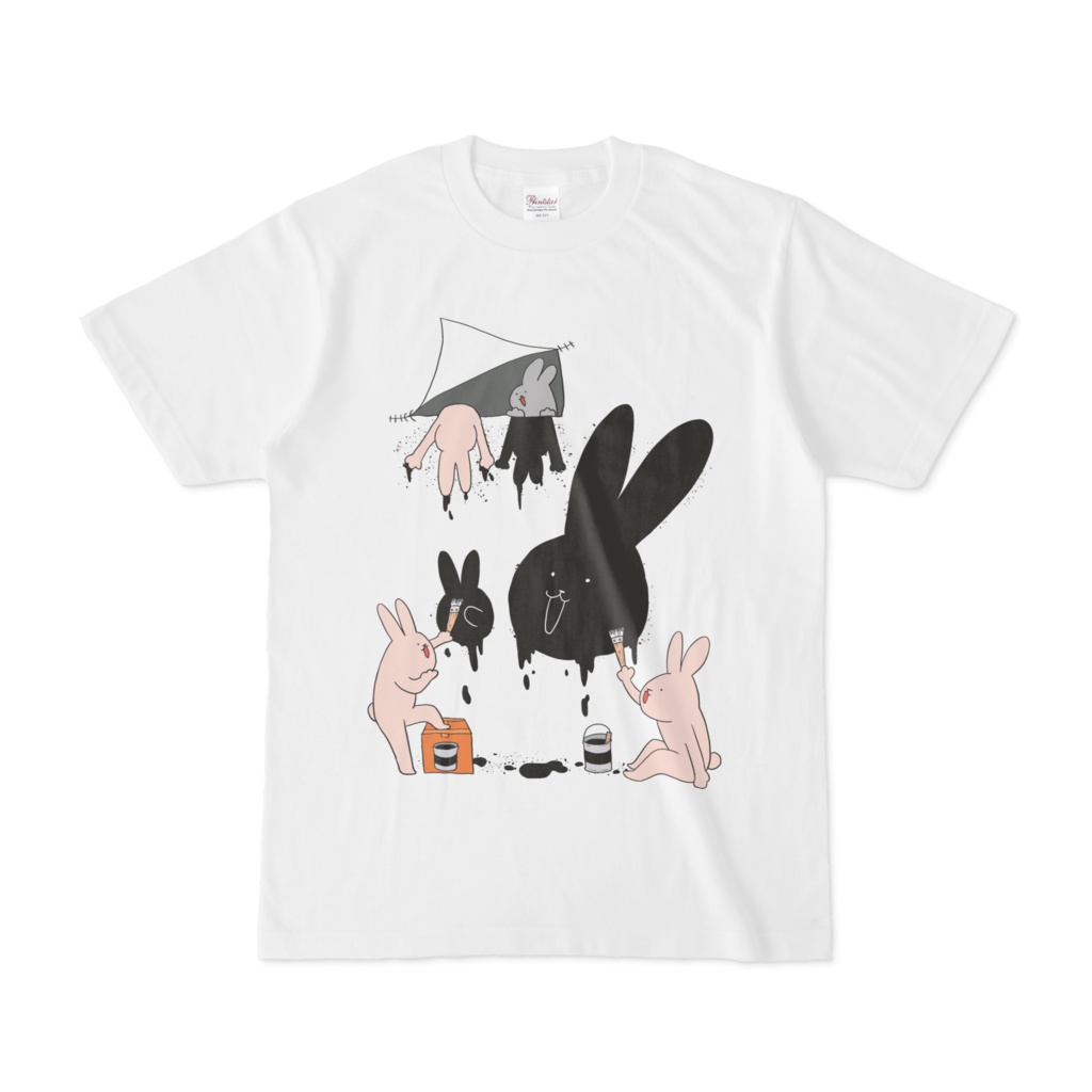 落書きのうさぎtシャツ マスク ド ショップ ウエキバチ Booth