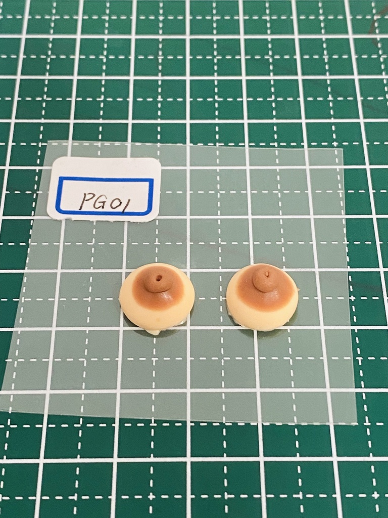 ふぇちらぼ グラデーション パフィー乳首 PG01-03 Doll改造 メガミ 人肌スキン チェスト 乳パーツ Soft Skin