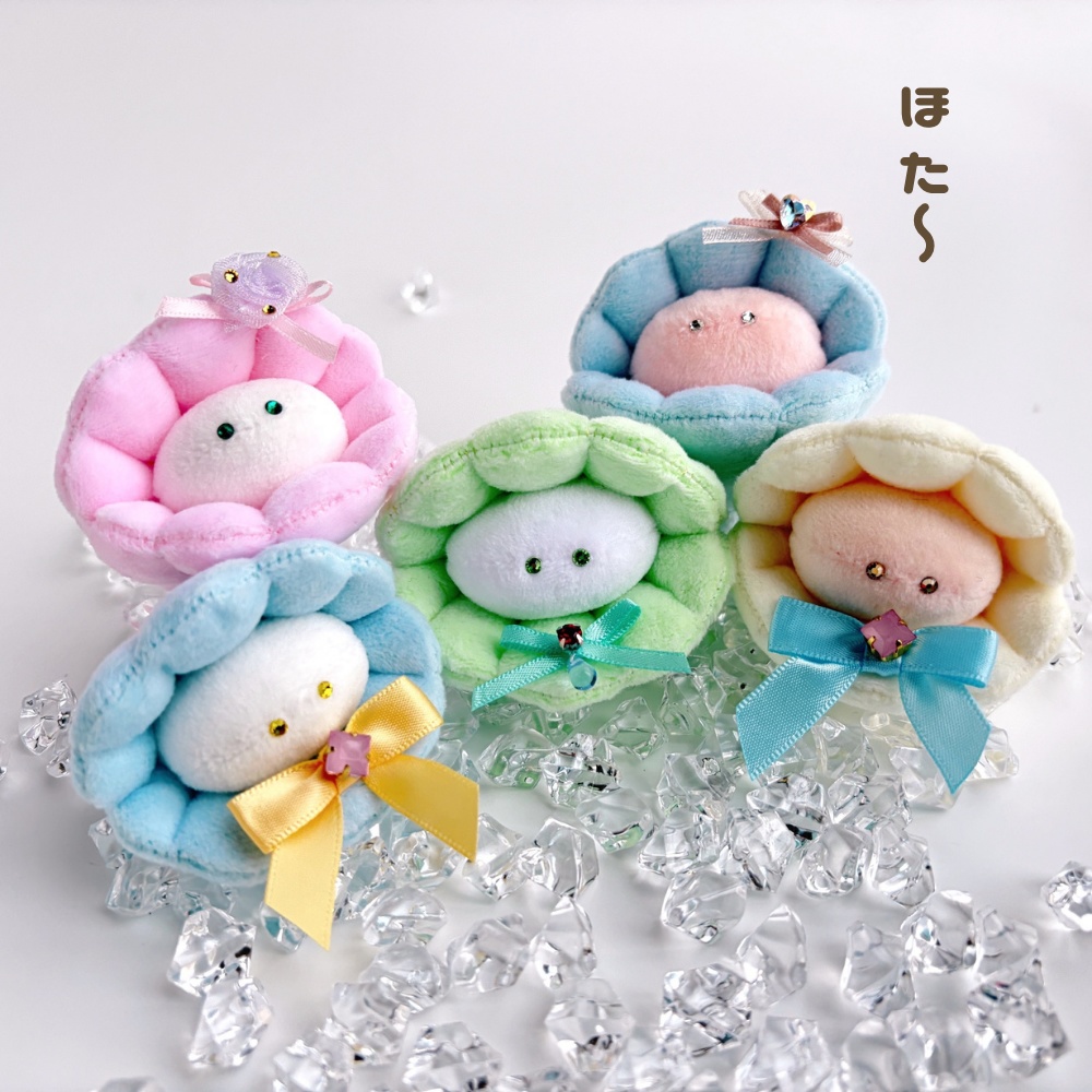 【昼はパステル🎀夜は神秘的🌟光るホタガチャ】ホタテのぬいぐるみお迎えページ