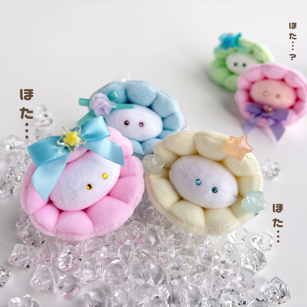 【昼はパステル🎀夜は神秘的🌟光るホタガチャ】ホタテのぬいぐるみお迎えページ