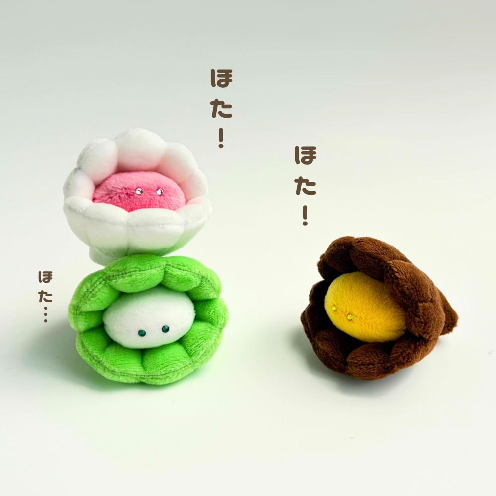 【和菓子擬態ホタガチャ】ホタテのぬいぐるみお迎えページ