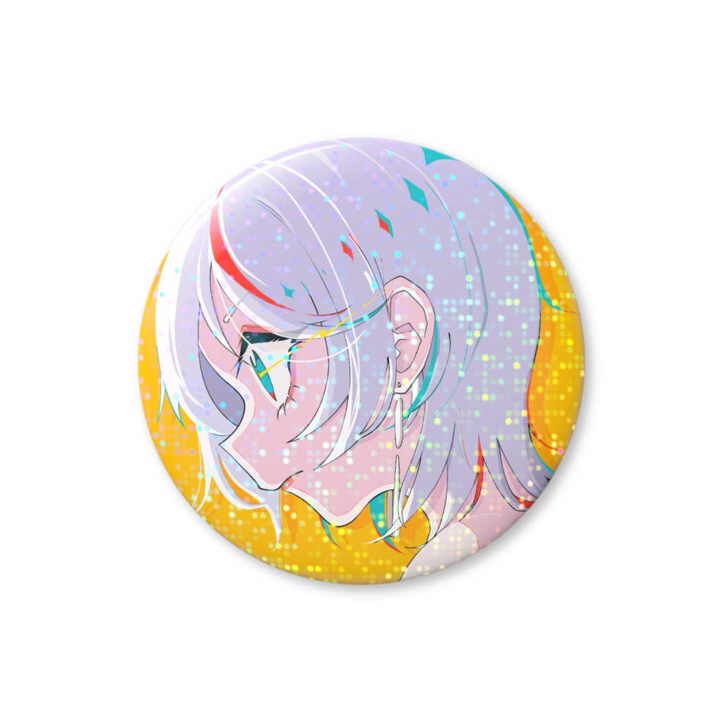 〚伊那府〛描き下ろしホログラム缶バッジ - 56mm