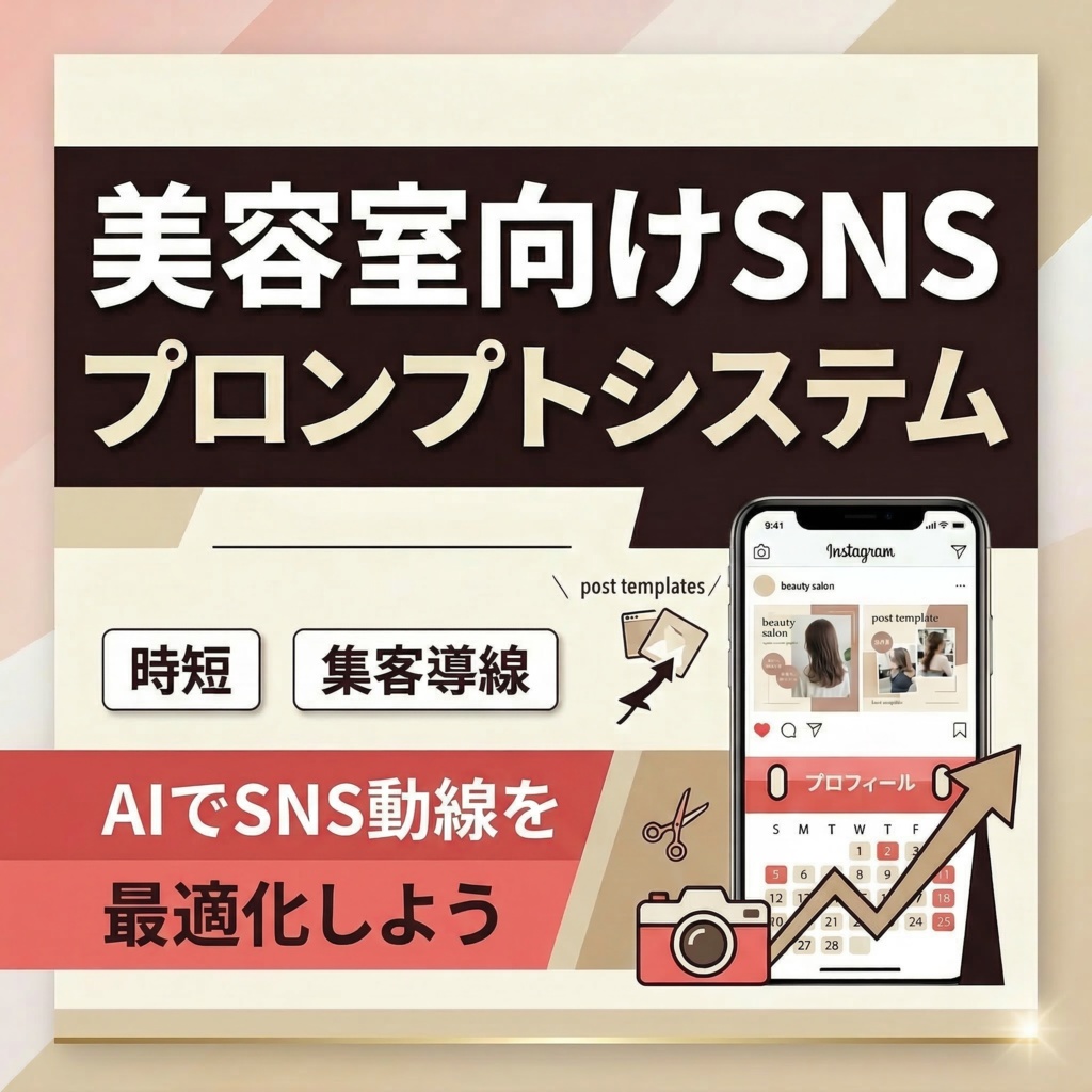 【美容室オーナー向け】SNS年間運用プロンプトシステム｜薬機法対応・季節別投稿文一式