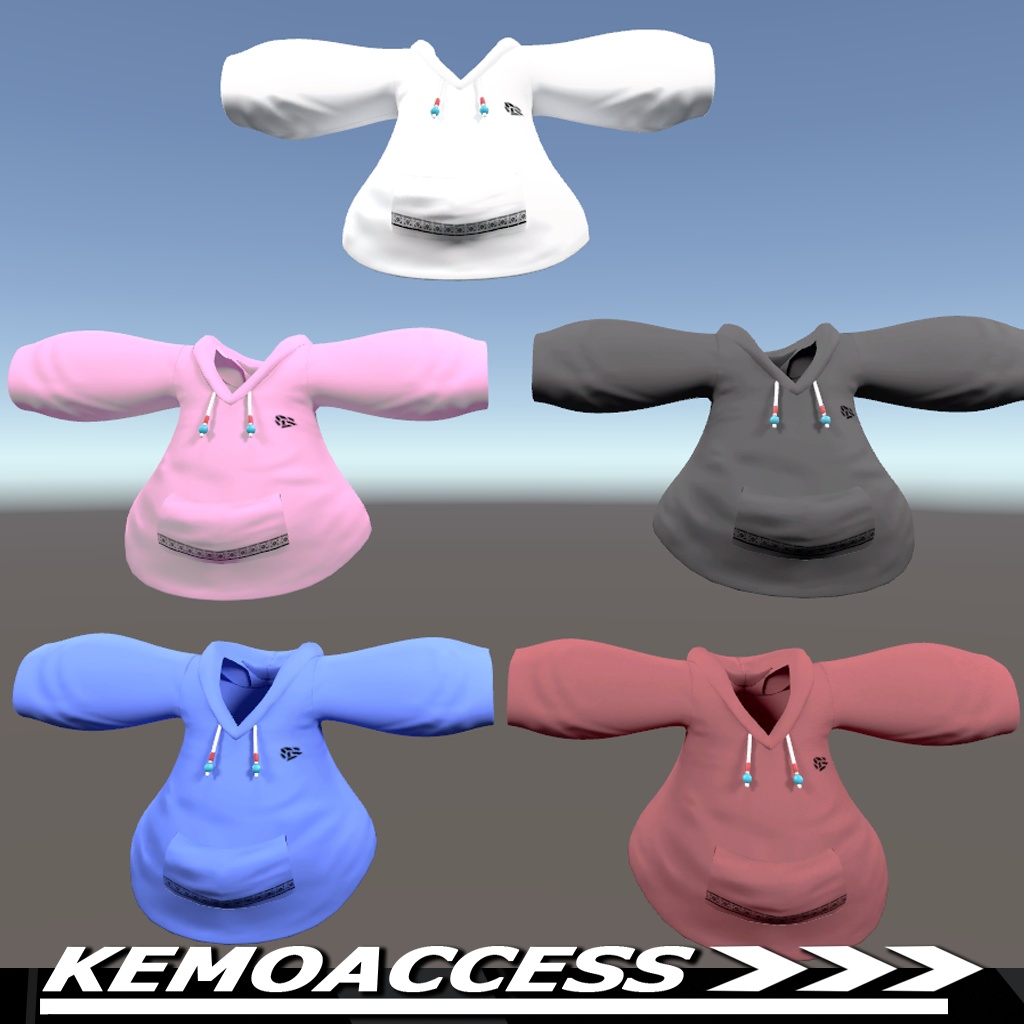 VRC想定 - Asty( アスティ)用衣装 - シンプルパーカー