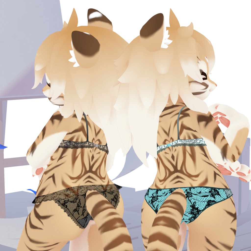 【3アバター対応】衣装3Dモデル『ランジェリー』