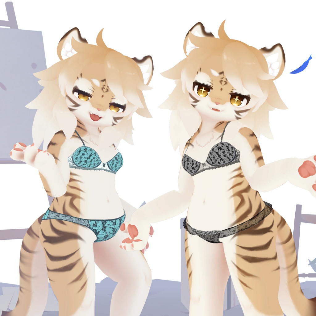 【3アバター対応】衣装3Dモデル『ランジェリー』