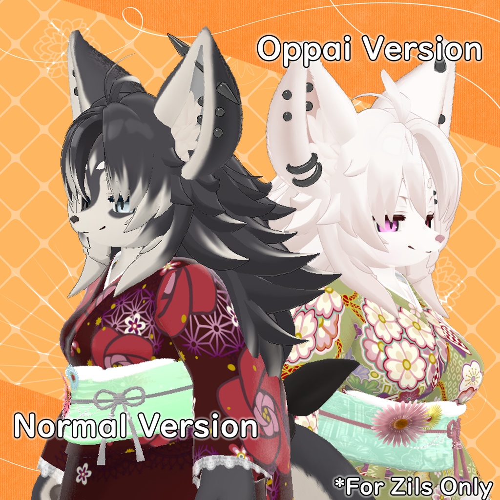 【6アバター対応】衣装3Dモデル『浴衣 - 小夜花』