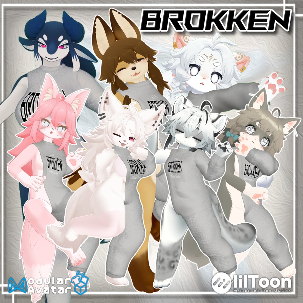 【7 アバター対応】衣装3Dモデル - Brokken