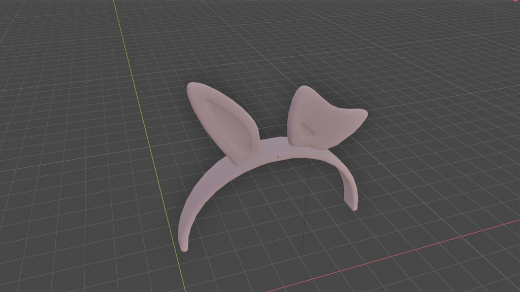 うさ耳＆くま耳カチューシャ（.stl .obj .mtl）形式