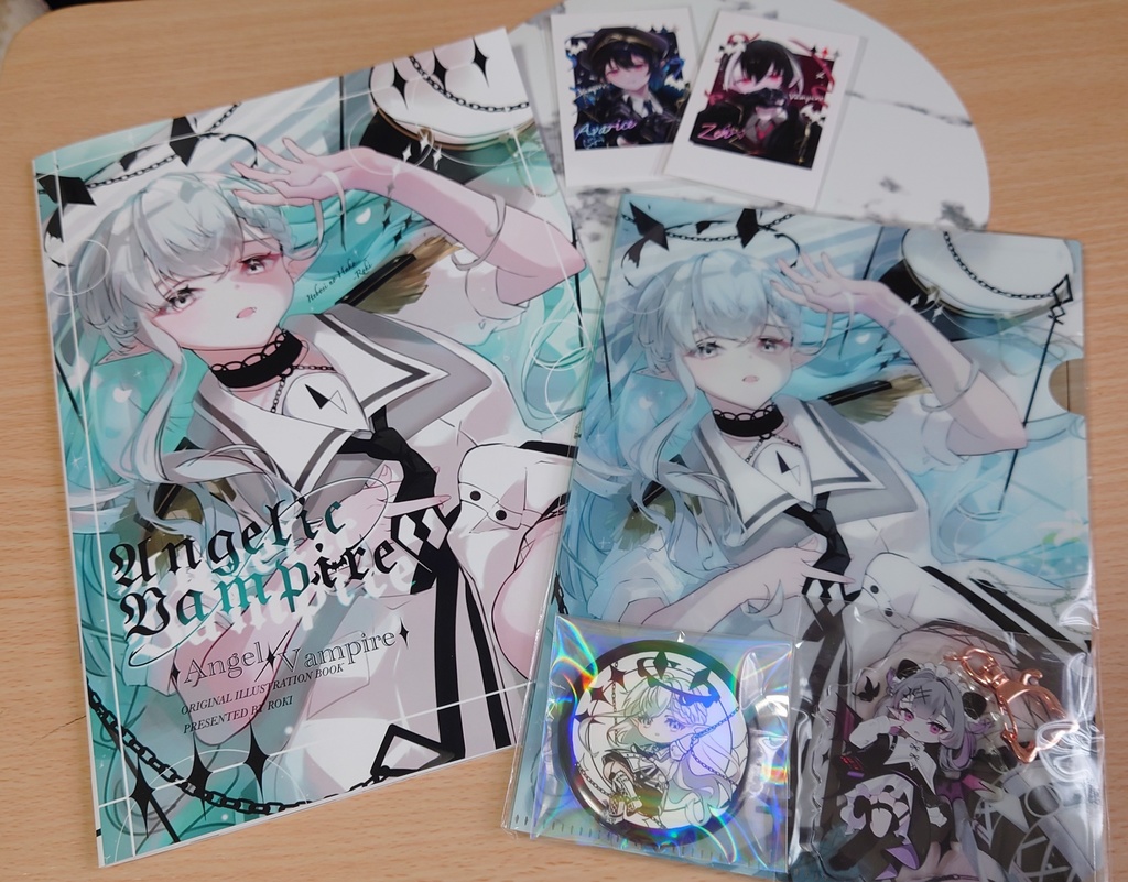 新刊セット (新刊&ノベルティ+A5クリアファイル+缶バッジ+アクリルキーホルダー)