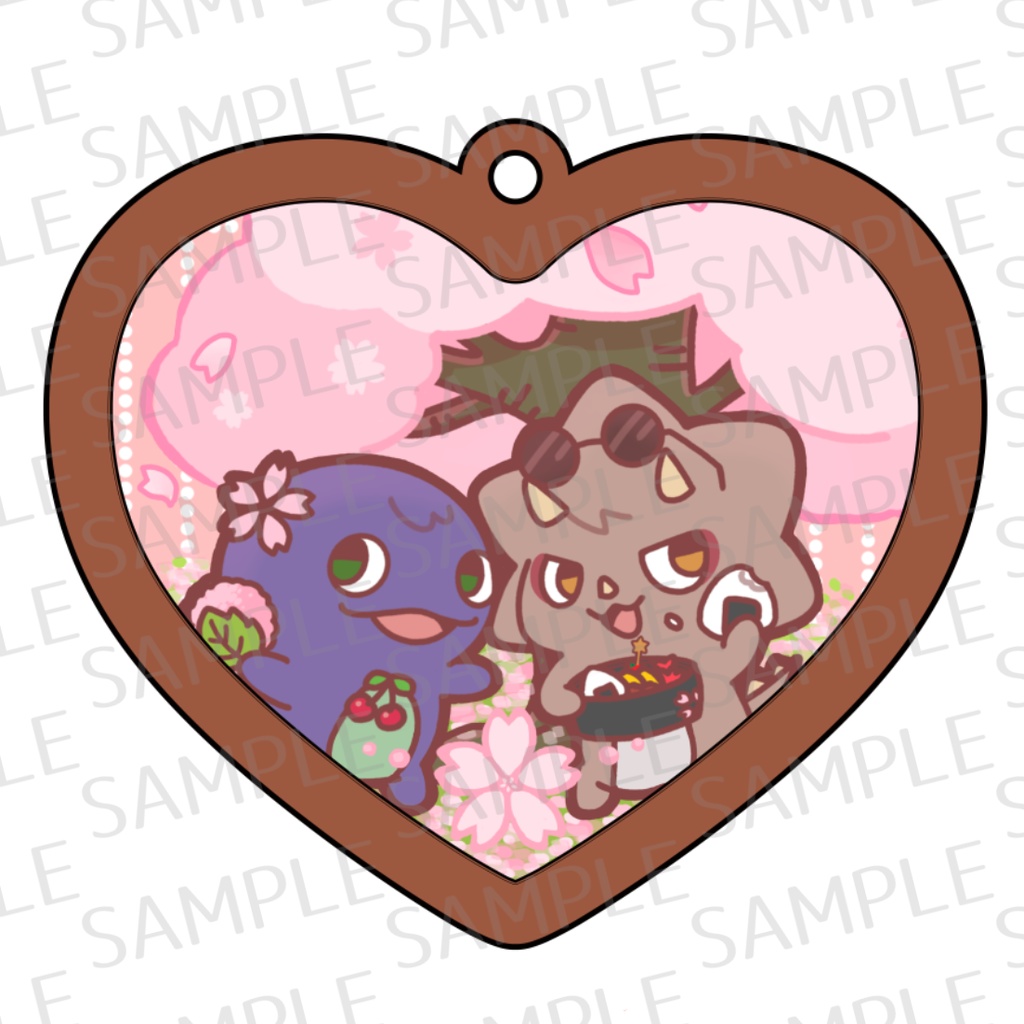 お花見ラバーキーホルダー(はやとぷす&とやかげ)