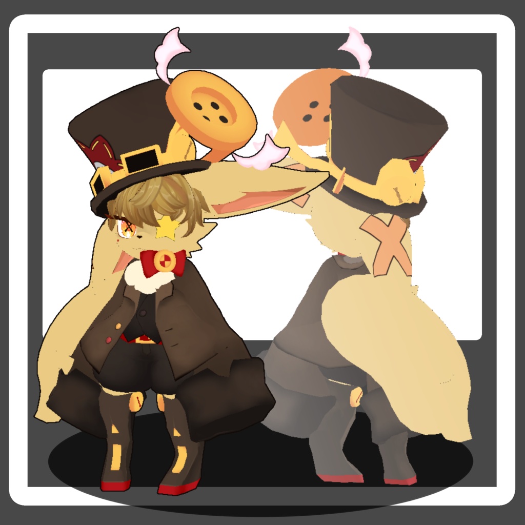 UTAU獣人 ボタン太クルミヤキ吉行 3Dモデル