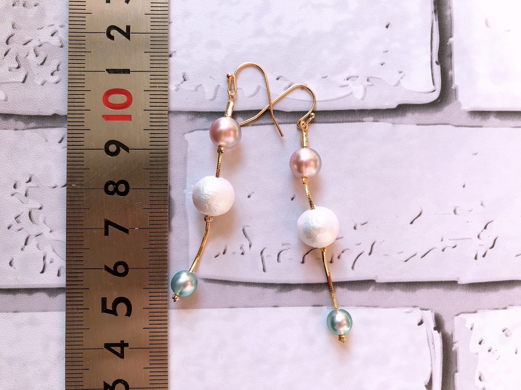 三連パールのピアス/イヤリング・バディ